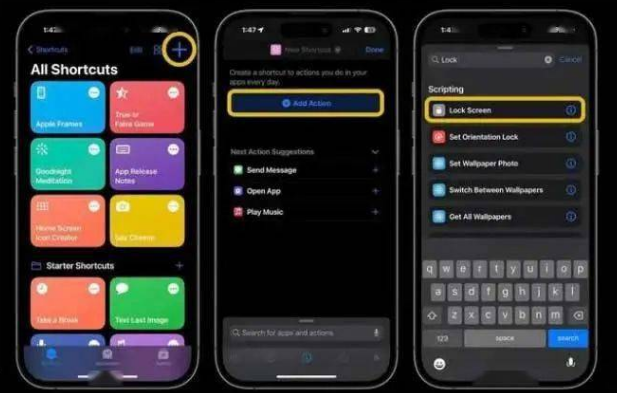 松溪苹果14锁屏维修店分享iPhone14升级iOS16.4后如何创建锁屏快捷方式 